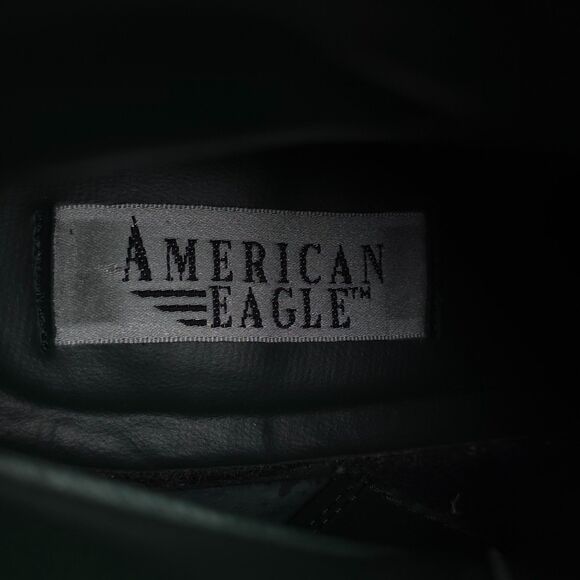 AMERICAN EAGLE 90s Vintage Leather Platform Ankle Boots Chunky Heel Y2k Grunge - Picture 2 of 13